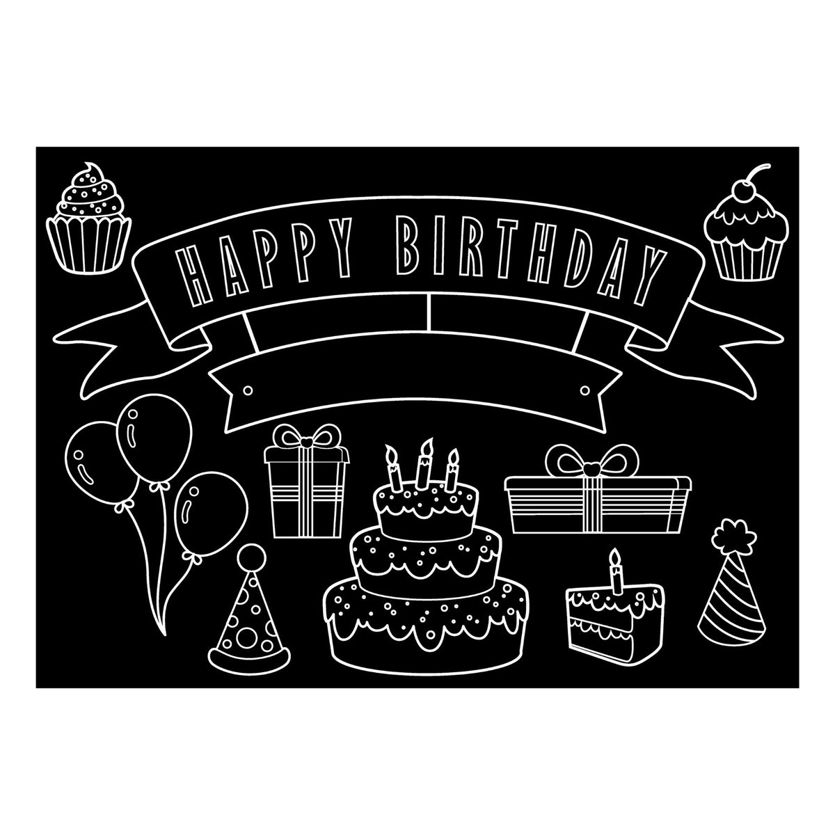 Imagination Starters - Napperon en Ardoise - Happy Birthday - Le Petit ...