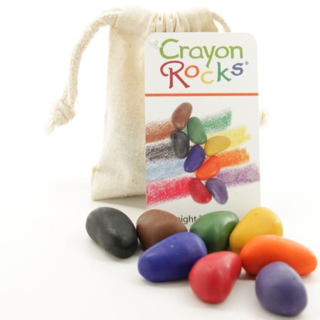 Crayon Rocks - 8 Couleurs Primaires & Sac de Rangement – Le Petit Cocon
